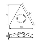 Мебельный светодиодный светильник Uniel ULM-F47-0,9W/4500K/3AA Sensor IP20 White UL-00008288