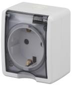 Розетка ЭРА Эксперт 2P E IP54 со шторками 16A 250V 11-2402-01