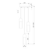 Подвесная люстра Eurosvet Airon 50180/3 янтарный