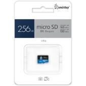 micro SDXC карта памяти Smartbuy 256GB Ultra Class 10/U3/A2/V30; R/W:165/150 MB/s (без адаптеров)