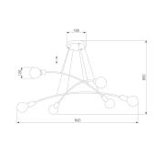 Подвесная люстра Evoluce Brescia SLE300553-03