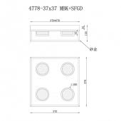 Потолочная светодиодная люстра iLedex Link 4778-37x37 MBK+SGD
