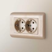 Розетка двойная Werkel шампань рифленый W1172010 4690389160585