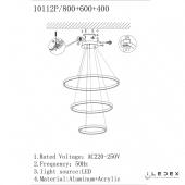 Подвесной светодиодный светильник iLedex Axis 10112P/3-63W-3000K (8/6/4) BR