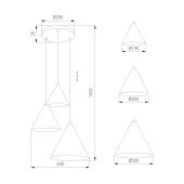 Подвесная люстра TK Lighting 6633 Cono