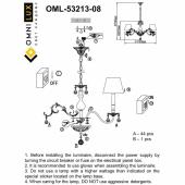 Подвесная люстра Omnilux Bantine OML-53213-08