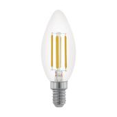 Лампа светодиодная филаментная диммируемая E14 3,5W 2700К прозрачная 11704