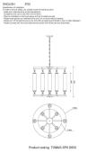 Подвесная люстра Crystal Lux Tomas SP8 D650 Chrome