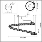 Подвесной светодиодный светильник Odeon Light Serpa 5010/129L