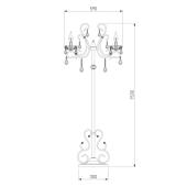 Торшер Eurosvet 12205/3F белый Strotskis
