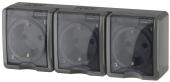 Розетка ЭРА Эксперт 3х2P+E IP54 со шторками 16A 250V 11-2406-03