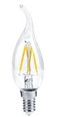 Лампа светодиодная LED-СВЕЧА НА ВЕТРУ-deco 9Вт 230В Е14 4000К 1040Лм прозрачная IN HOME
