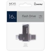 UFD 3.0/3.1 SmartBuy 016GB MC45 Phantom Metal Dual Type-C/Type-A (SB16GBMC45)