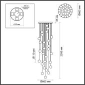 Подвесная светодиодная люстра Odeon Light Crystal 5008/120L