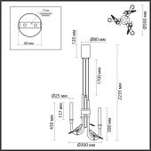 Подвесная светодиодная люстра Odeon Light L-Vision Lark 5431/6L