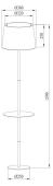 Торшер Arte Lamp Connor A2102PN-1WH