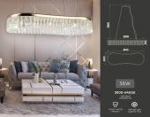 Подвесной светильник Crystal Lux GARDEN SP3 D400 CHROME