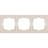 Рамка Flock на 3 поста слоновая кость WL05-Frame-03-ivory 4690389046926