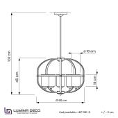 Подвесная люстра Lumina Deco Monterey LDP 1141-5 BK+MD