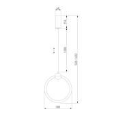 Подвесной светодиодный светильник Eurosvet Rim 90166/1 черный