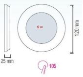 Встраиваемый светодиодный светильник Horoz Slim-6 6W 2700K 056-003-0006