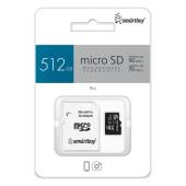 micro SDXC карта памяти Smartbuy 512GB Pro Class 10/U3; R/W:90/70 MB/s (с адаптером SD)