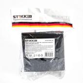 Розетка 2P+PE/USB Stekker Эрна со шторками черный PST16-9011-03 39480