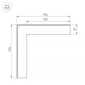 Коннектор L-образный внешний Arlight SL-Linia32-Fantom 030096