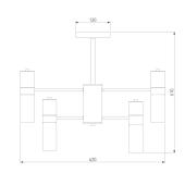Подвесная люстра Eurosvet Tesoro 70125/6 черный