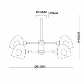 Подвесная люстра Kink Light Кайко 07615-5