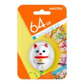 UFD 2.0 Smartbuy 064GB Wild series Котенок Белый (SB64GBCatW)