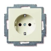 Розетка ABB Basic55 Schuko с/з 16A 250V со шторками безвинтовой зажим слоновая кость 2CKA002013A5279