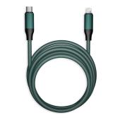 Кабель для зарядки и передачи, супертолстый BOLD TYPE C - LIGHTNING мятный, 3А, TPE, 1 м, Smartbuy