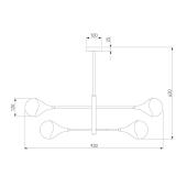 Подвесная люстра Eurosvet Calyx 60168/6 латунь