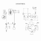 Подвесная люстра Lumien Hall Lovrenc LH4125/11P-BK-CL