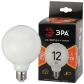 Светодиодная лампа 12Вт, Е27, теплый свет, филамент, шар F-LED G95-12w-827-E27 OPAL ЭРА