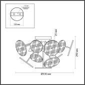 Потолочная люстра Ambrella light Traditional Loft TR80417