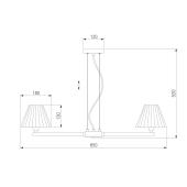 Подвесная люстра Eurosvet Peony 60136/8 хром/графит