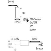 Выключатель бесконтактный PIR-Sensor Paulmann 93581