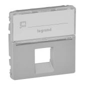 Лицевая панель Legrand Valena Life розетки телефонной RJ-11/Ethernet RJ-45 алюминий 755472