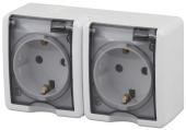 Розетка ЭРА Эксперт 2х2P+E IP54 16A 250V 11-2403-01