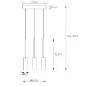 Подвесная светодиодная люстра Lucide Tubule 24401/21/30