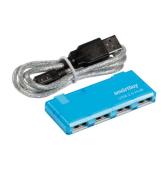 USB 2.0 - Xaб Smartbuy 4 порта голубой (SBHA-6110-B)