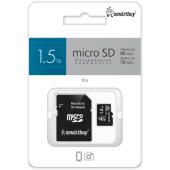 micro SDXC карта памяти Smartbuy 1.5 TB Pro U3/A2/V30; R/W:90/70 MB/s с адапт.(SB1T5SDP01)