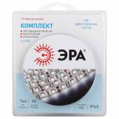 Светодиодная влагозащищенная лента ЭРА 14,4W/m 60LED/m 5050SMD холодный белый 5M 5050kit-14,4-60-12
