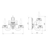 Бра Eurosvet 3305/3 белый с золотом/прозрачный хрусталь Strotskis