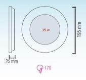 Встраиваемый светодиодный светильник Horoz Slim-15 15W 4200K 056-003-0015