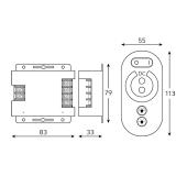 Диммер для светодиодной ленты Gauss LED 12V 216W BT601