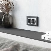 Рамка Werkel Stark для двойной розетки графит W0081864 4690389194542