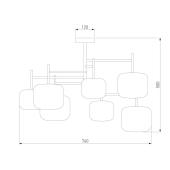 Потолочная люстра IMEX MD.1092-3-S BK+CH